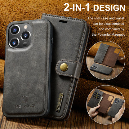 DG.MING Detachable 2 In 1 Wallet iPhone 13 Pro Max Leather Case