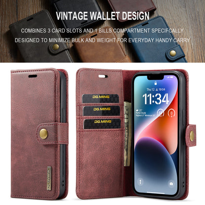 DG.MING Detachable 2 In 1 Wallet iPhone 14 Plus Leather Case