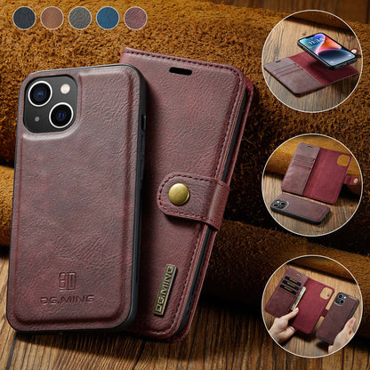 DG.MING Detachable 2 In 1 Wallet iPhone 14 Plus Leather Case