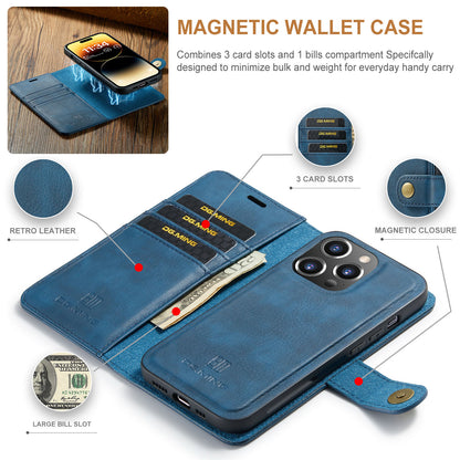 DG.MING Detachable 2 In 1 Wallet iPhone 14 Pro Leather Case