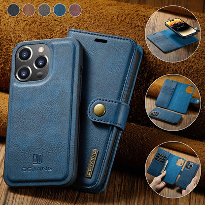 DG.MING Detachable 2 In 1 Wallet iPhone 14 Pro Leather Case