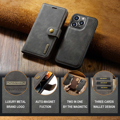 DG.MING Detachable 2 In 1 Wallet iPhone 14 Pro Max Leather Case