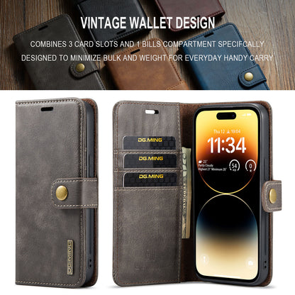 DG.MING Detachable 2 In 1 Wallet iPhone 14 Pro Max Leather Case