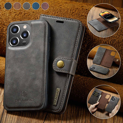 DG.MING Detachable 2 In 1 Wallet iPhone 14 Pro Max Leather Case