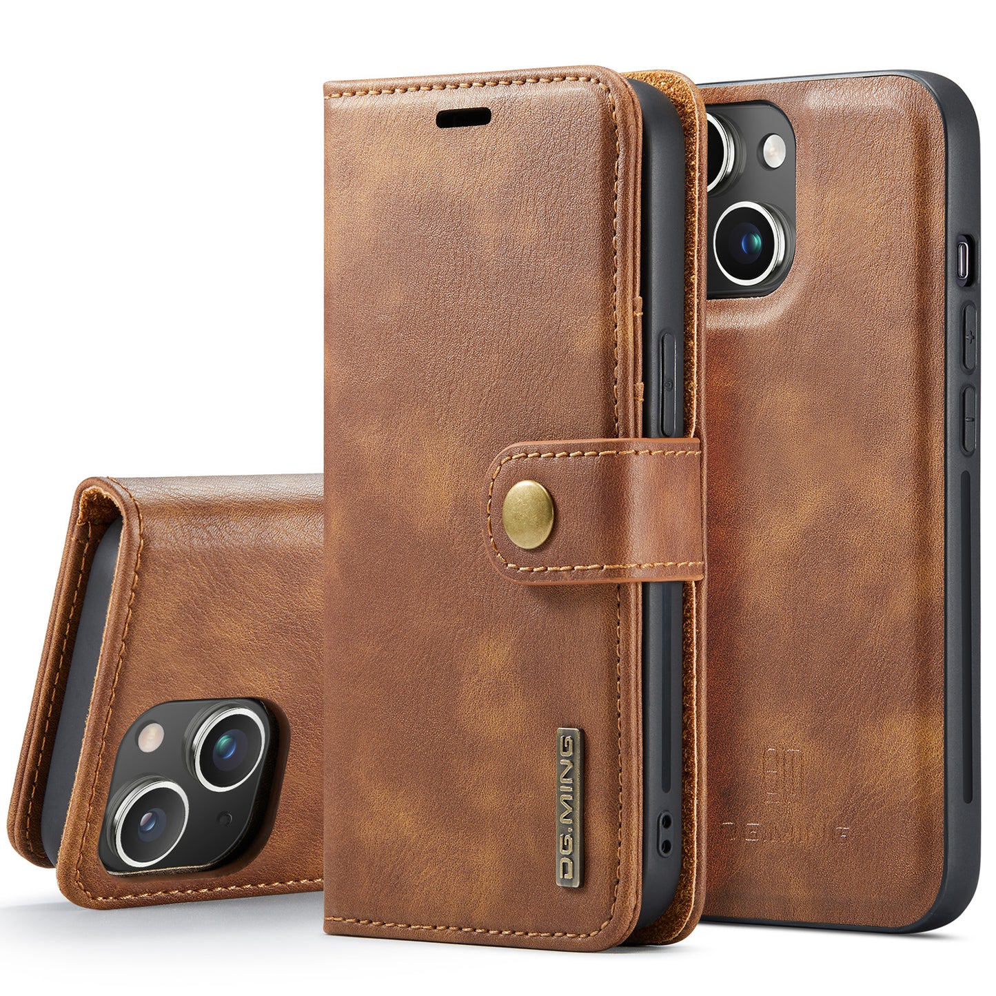 DG.MING Detachable 2 In 1 Wallet iPhone 15 Leather Case