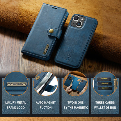 DG.MING Detachable 2 In 1 Wallet iPhone 15 Leather Case