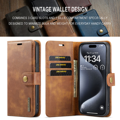 DG.MING Detachable 2 In 1 Wallet iPhone 15 Pro Leather Case