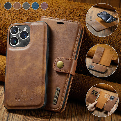 DG.MING Detachable 2 In 1 Wallet iPhone 15 Pro Leather Case