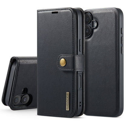 DG.MING Detachable 2 In 1 Wallet iPhone 16 Leather Case