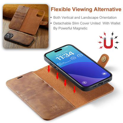 DG.MING Detachable 2 In 1 Wallet iPhone 16 Pro Leather Case