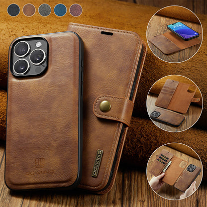 DG.MING Detachable 2 In 1 Wallet iPhone 16 Pro Leather Case