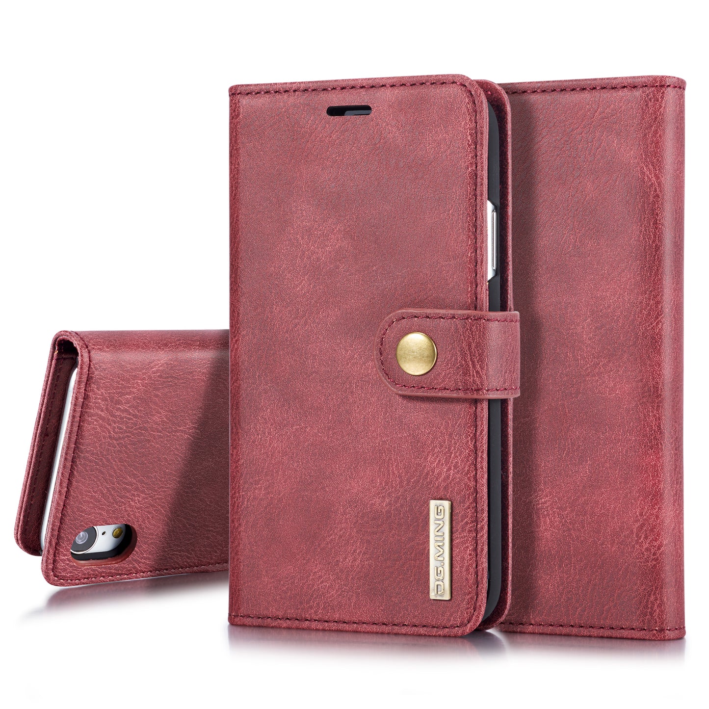 DG.MING Detachable 2 In 1 Wallet iPhone XR Leather Case