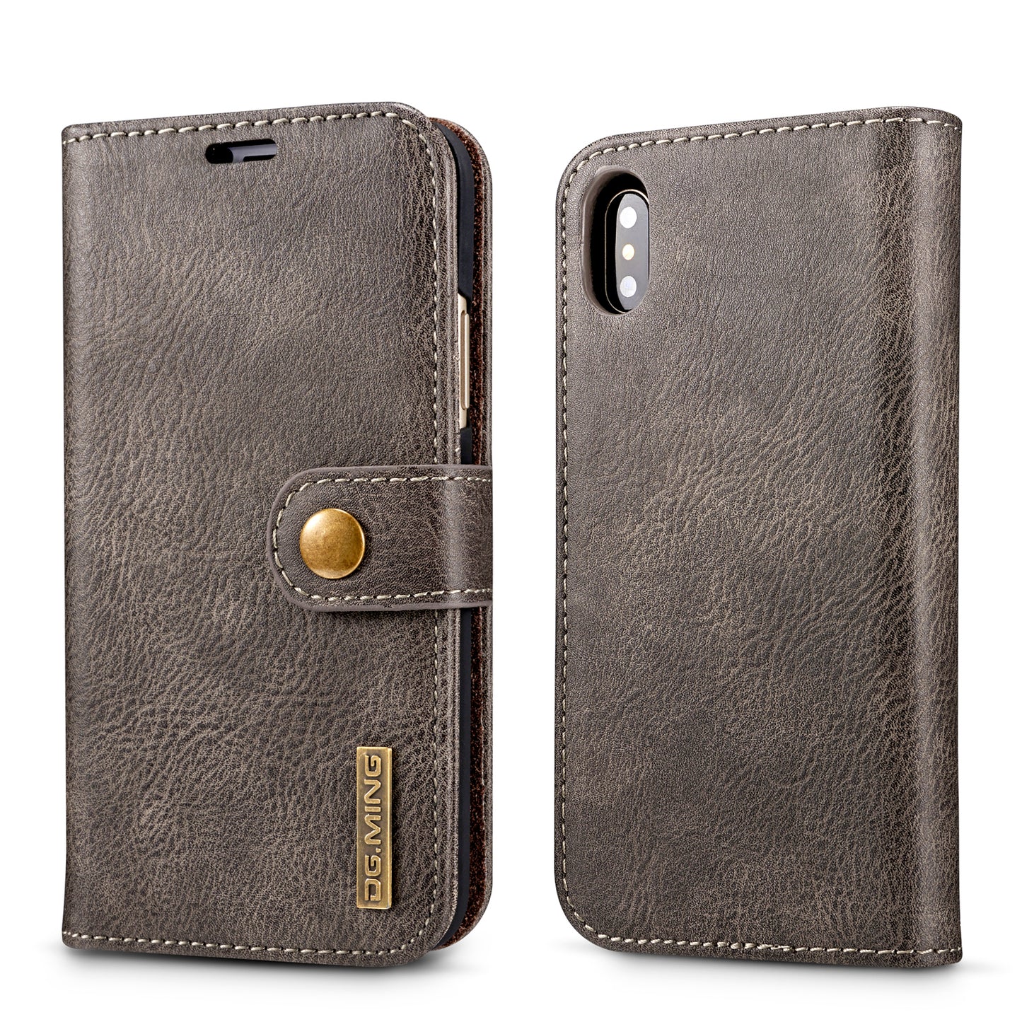 DG.MING Detachable 2 In 1 Wallet iPhone X Xs Leather Case