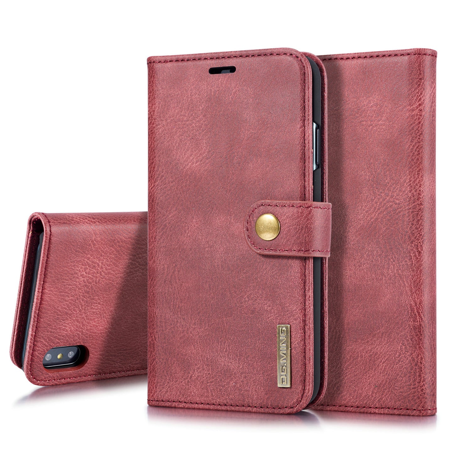 DG.MING Detachable 2 In 1 Wallet iPhone Xs Max Leather Case