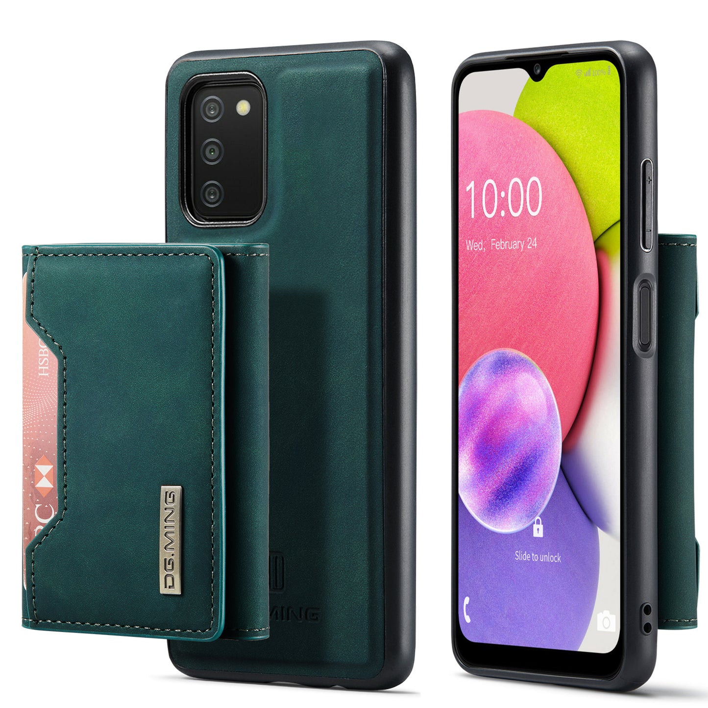 DG.MING Detachable 2-in-1 Galaxy A03s Case Card Holder