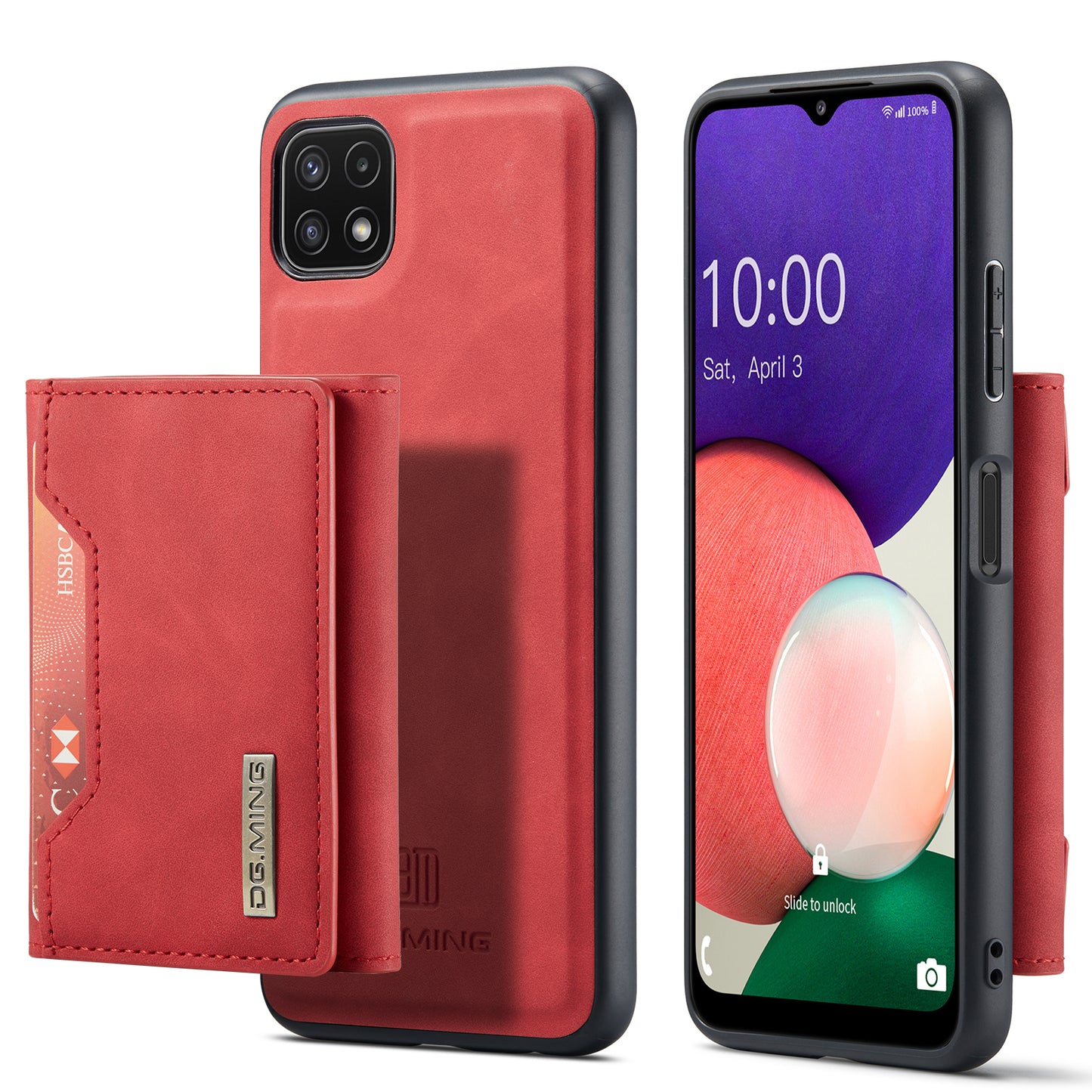 DG.MING Detachable 2-in-1 Galaxy A22s Case Card Holder