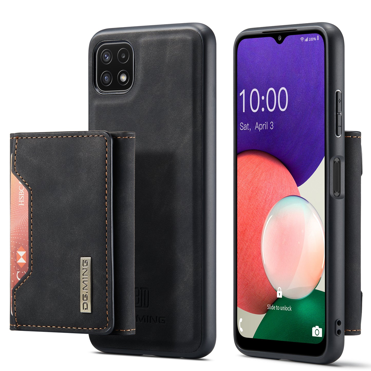 DG.MING Detachable 2-in-1 Galaxy A22s Case Card Holder