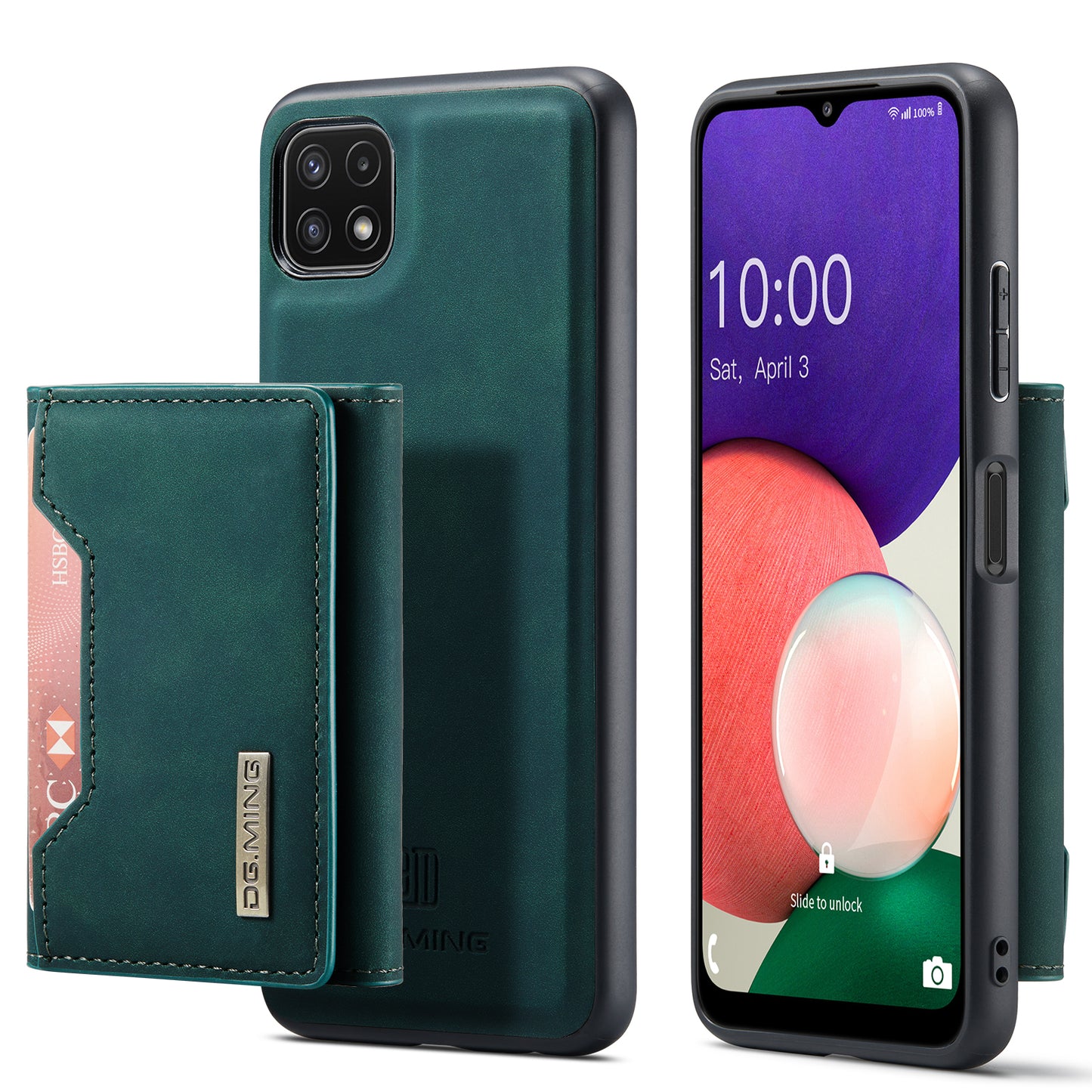 DG.MING Detachable 2-in-1 Galaxy A22s Case Card Holder