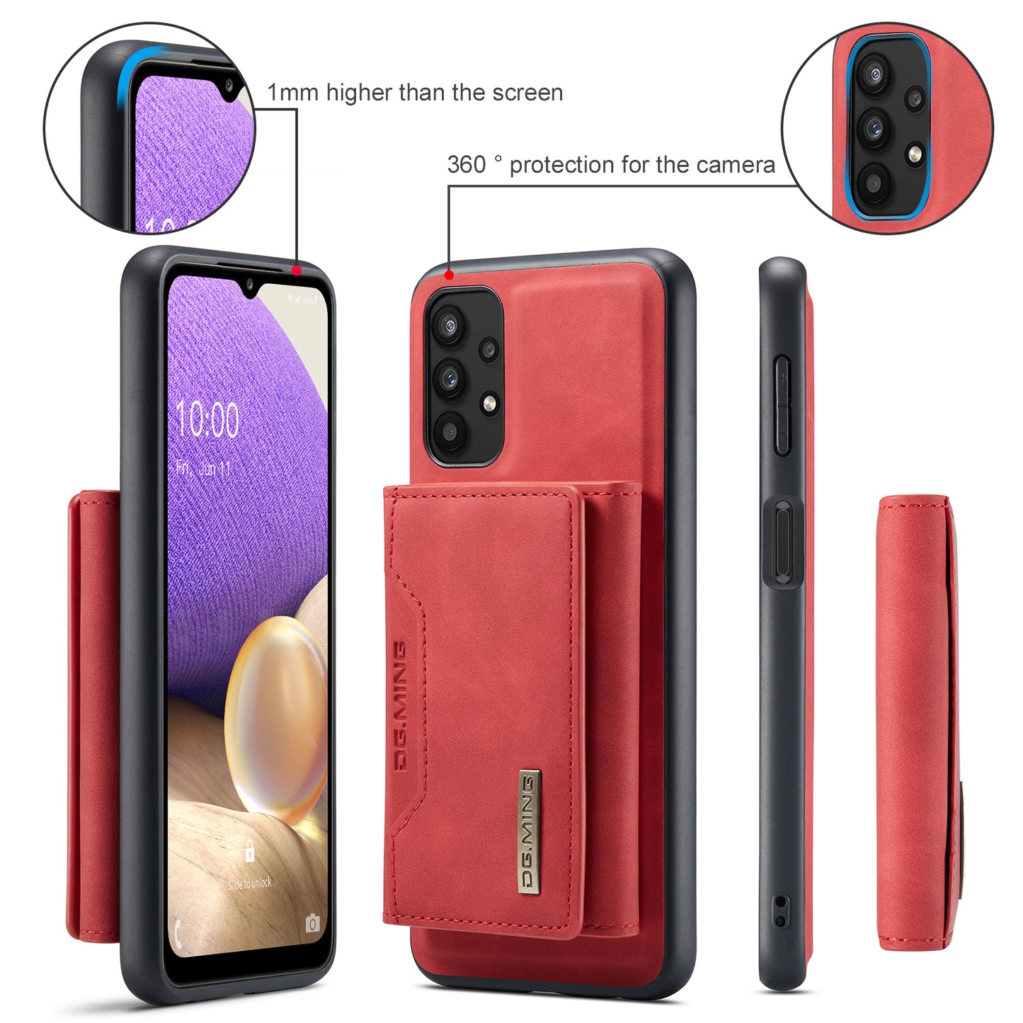 DG.MING Detachable 2-in-1 Galaxy A32 Case Card Holder