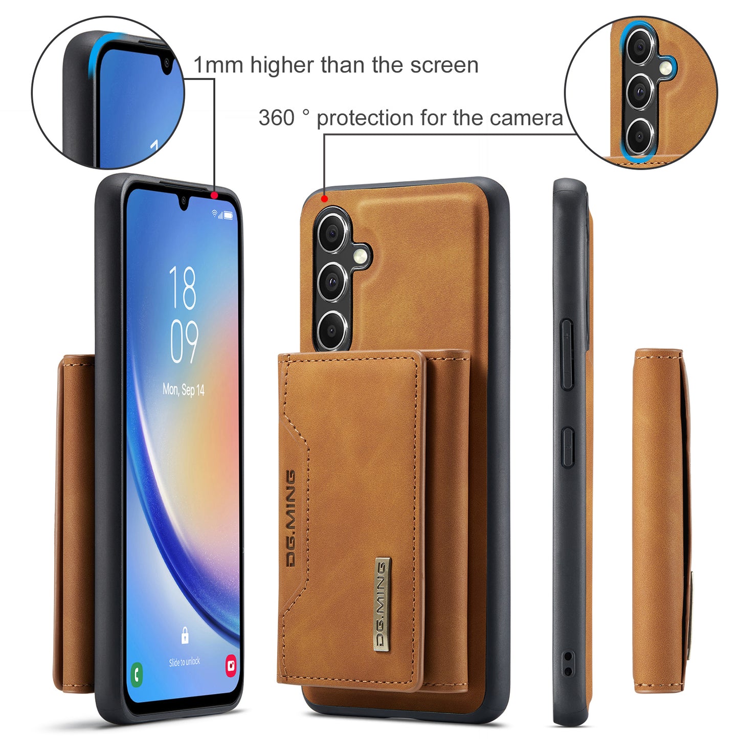 DG.MING Detachable 2-in-1 Galaxy A34 Case Card Holder