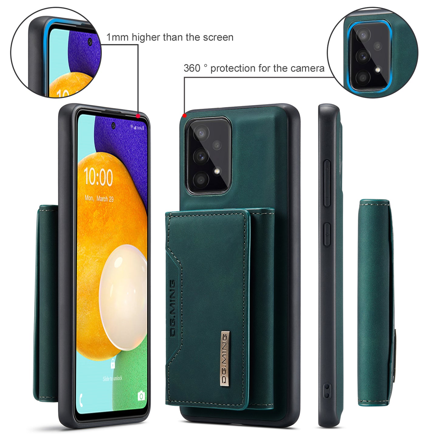 DG.MING Detachable 2-in-1 Galaxy A53 Case Card Holder