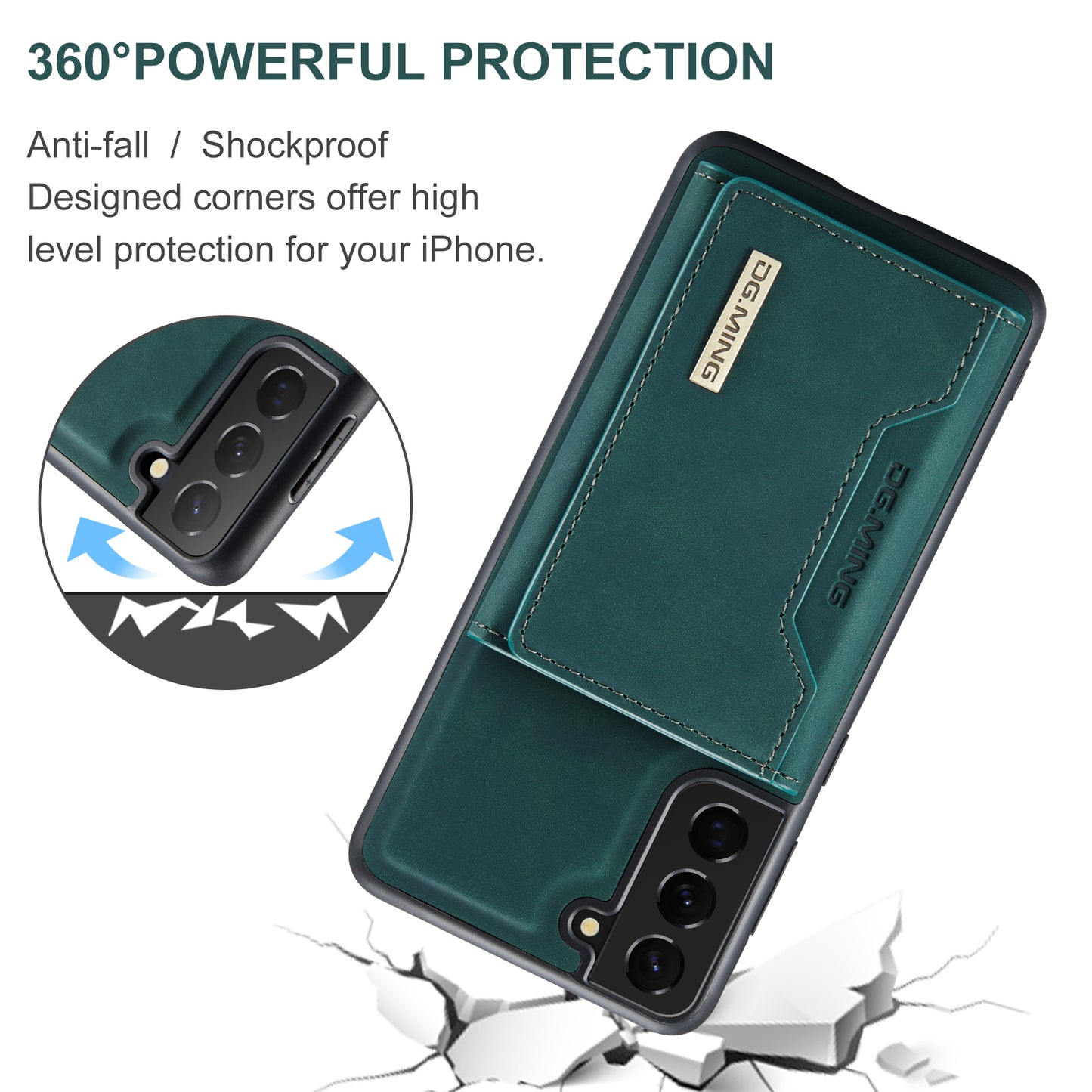 DG.MING Detachable 2-in-1 Galaxy S21+ Case Card Holder