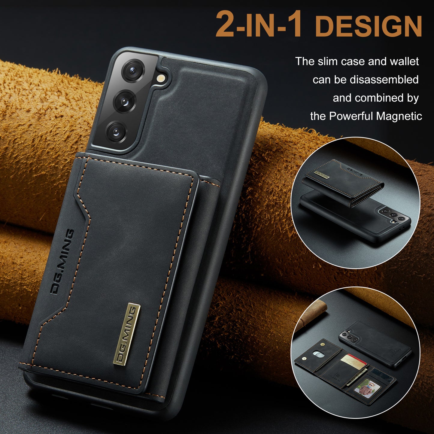 DG.MING Detachable 2-in-1 Galaxy S21 Case Card Holder