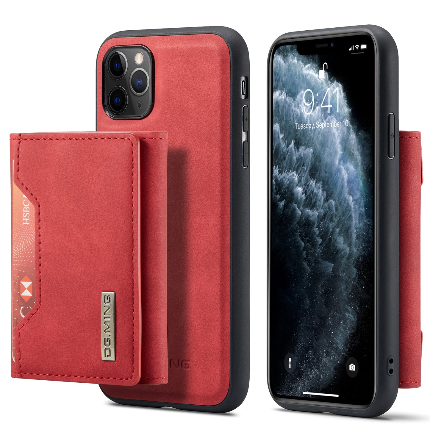 DG.MING Detachable 2-in-1 iPhone 11 Pro Case Card Holder