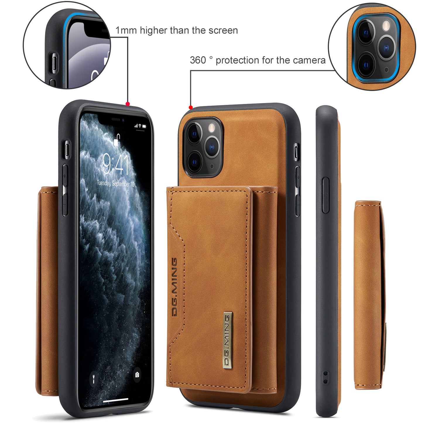 DG.MING Detachable 2-in-1 iPhone 11 Pro Case Card Holder