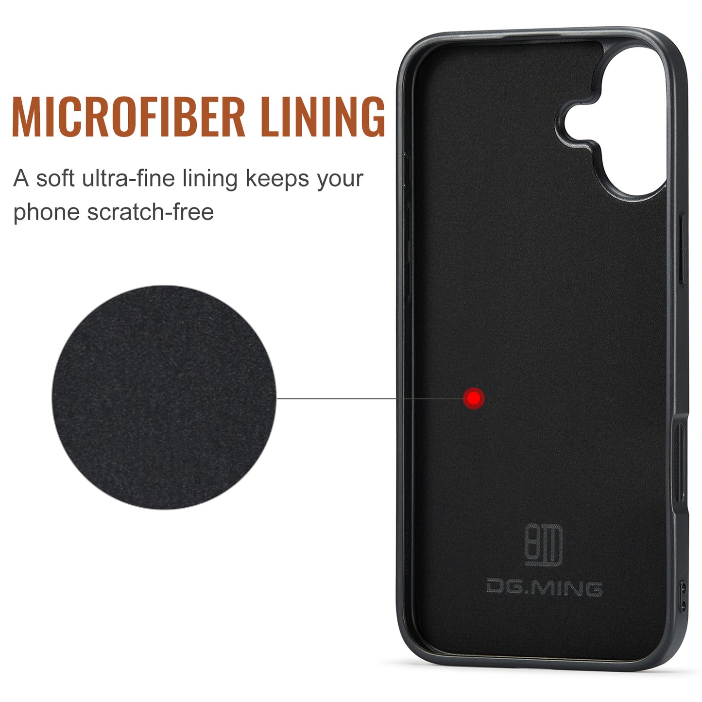 DG.MING Detachable 2-in-1 iPhone 16 Plus Case Card Holder