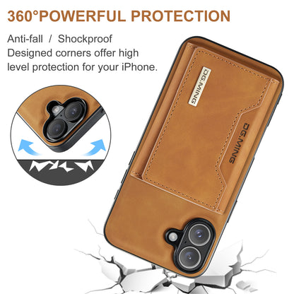 DG.MING Detachable 2-in-1 iPhone 16 Plus Case Card Holder