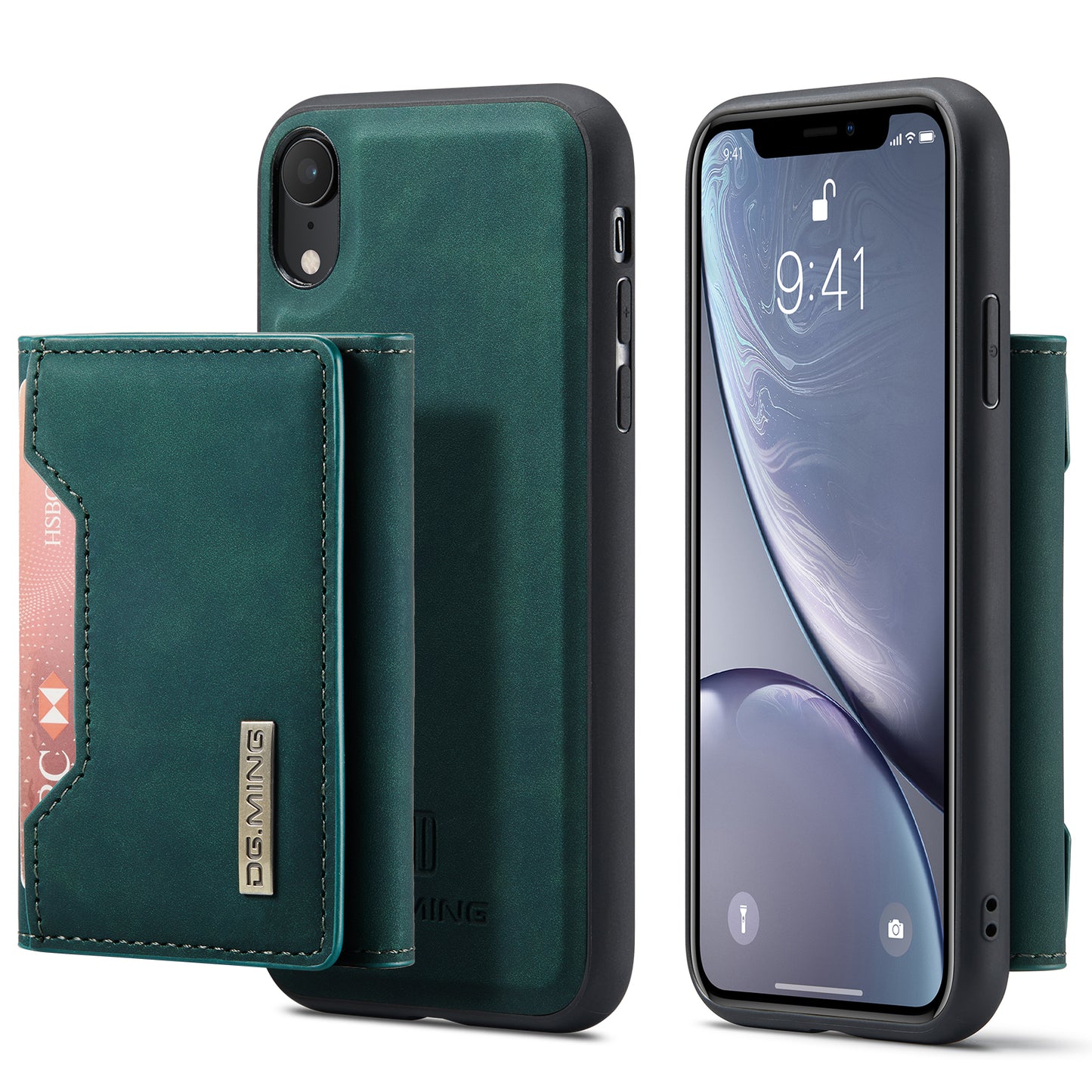 DG.MING Detachable 2-in-1 iPhone XR Case Card Holder