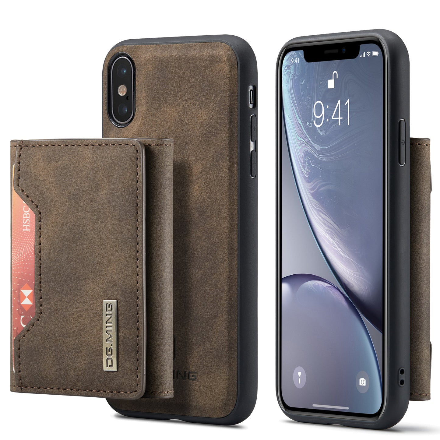 DG.MING Detachable 2-in-1 iPhone Xs Max Case Card Holder