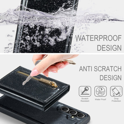 DG.MING Glitter Leather 2-in-1 Wallet Galaxy S23 FE Case