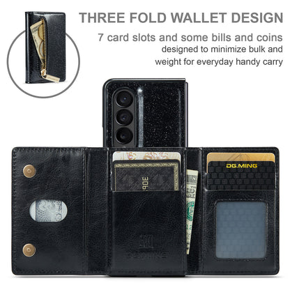 DG.MING Glitter Leather 2-in-1 Wallet Galaxy Z Fold4 Case