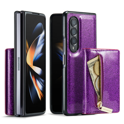 DG.MING Glitter Leather 2-in-1 Wallet Galaxy Z Fold4 Case