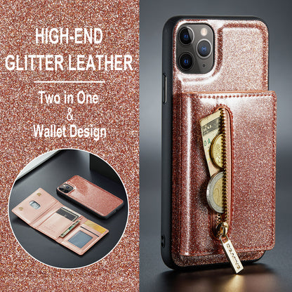 DG.MING Glitter Leather 2-in-1 Wallet iPhone 11 Pro Max Case