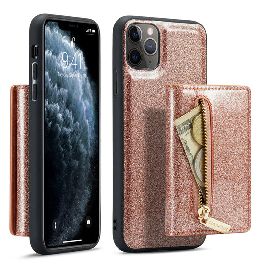 DG.MING Glitter Leather 2-in-1 Wallet iPhone 11 Pro Max Case