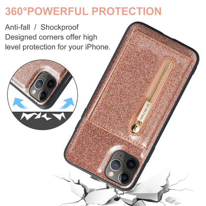 DG.MING Glitter Leather 2-in-1 Wallet iPhone 11 Pro Max Case