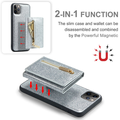 DG.MING Glitter Leather 2-in-1 Wallet iPhone 11 Pro Case