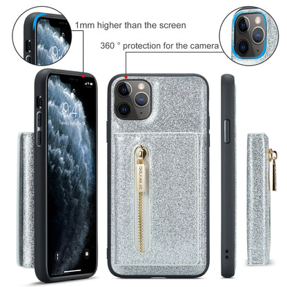 DG.MING Glitter Leather 2-in-1 Wallet iPhone 11 Pro Case