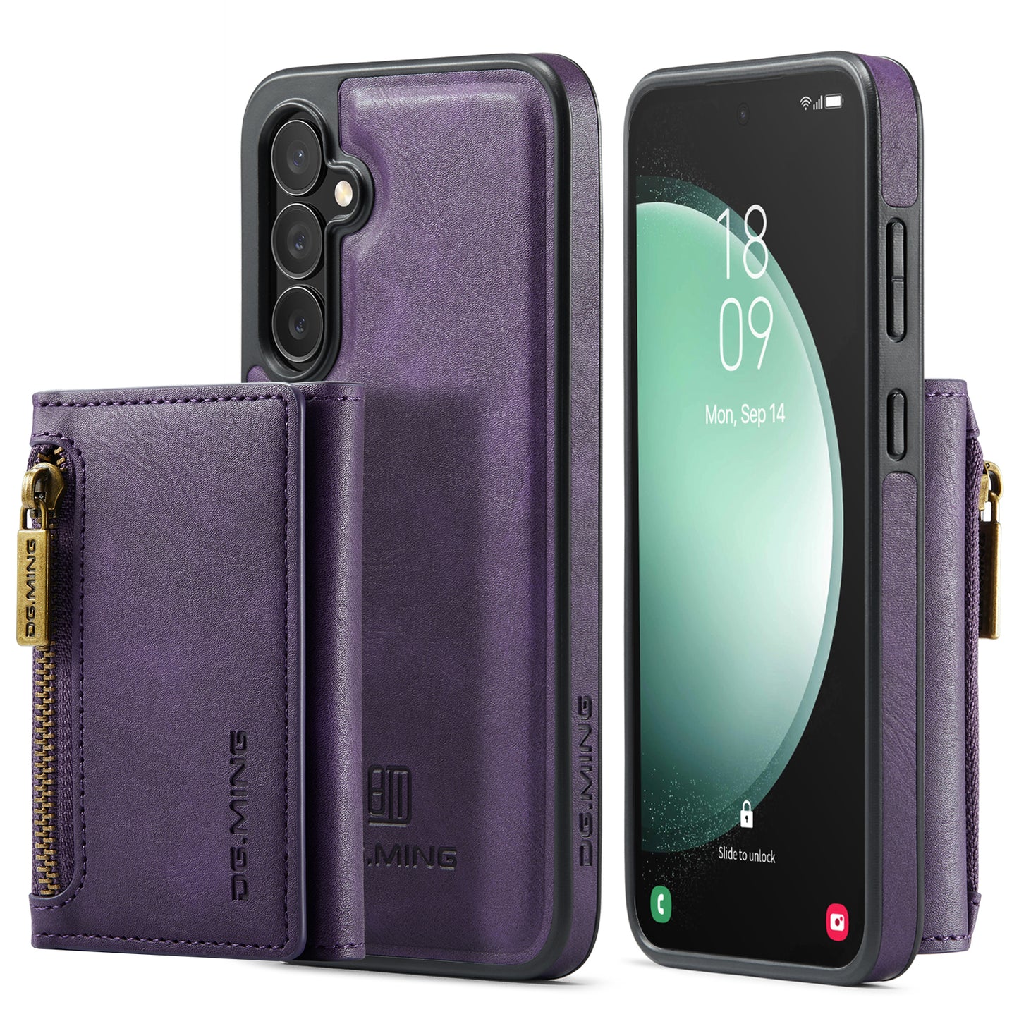 DG.MING Detachable Tri-fold Wallet Galaxy S23 FE Case