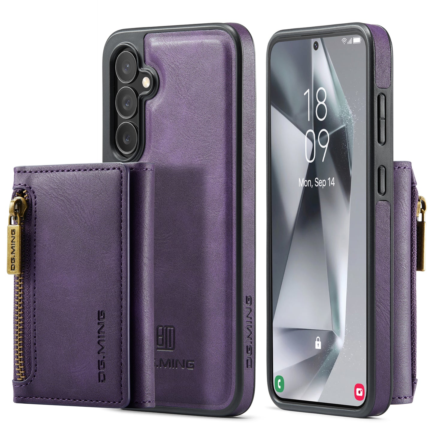 DG.MING Detachable Tri-fold Wallet Galaxy S24+ Case