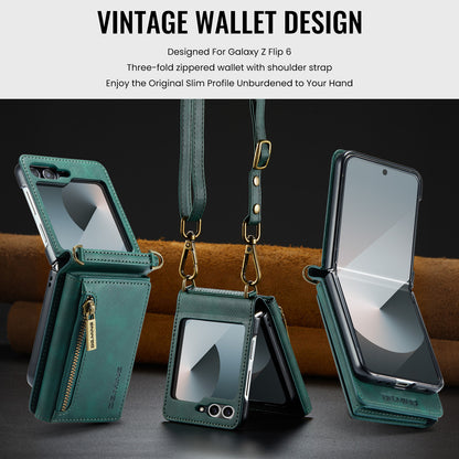 DG.MING Detachable Tri-fold Wallet Galaxy Z Flip6 Case