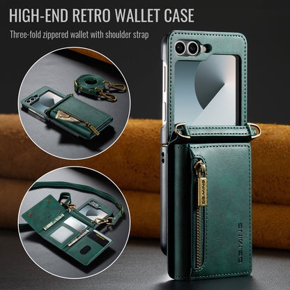 DG.MING Detachable Tri-fold Wallet Galaxy Z Flip6 Case