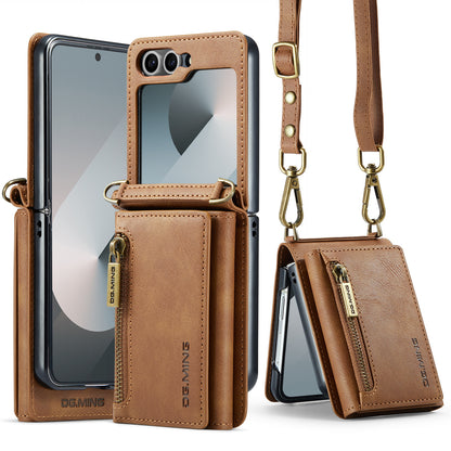 DG.MING Detachable Tri-fold Wallet Galaxy Z Flip6 Case