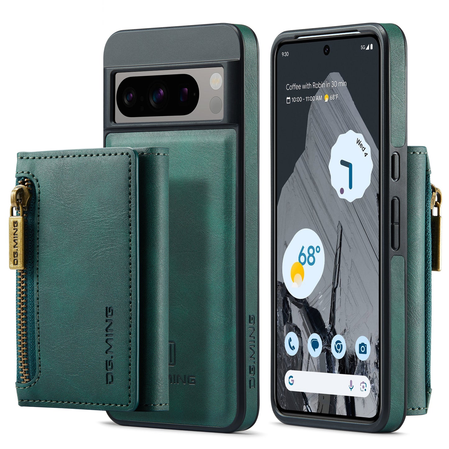 DG.MING Detachable Tri-fold Wallet Google Pixel 9 Pro XL Case