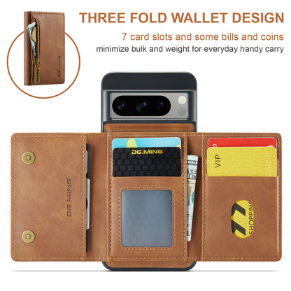 DG.MING Detachable Tri-fold Wallet Google Pixel 9 Pro XL Case