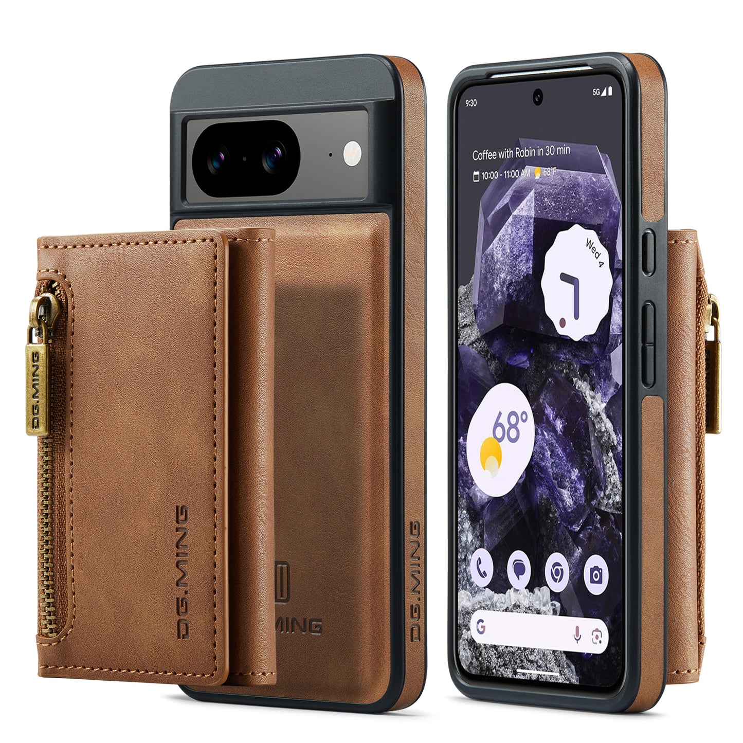 DG.MING Detachable Tri-fold Wallet Google Pixel 9 Pro Case