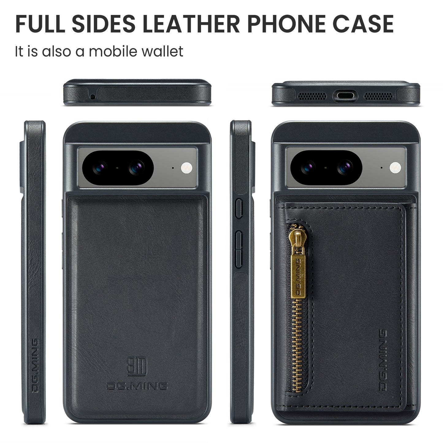 DG.MING Detachable Tri-fold Wallet Google Pixel 9 Pro Case